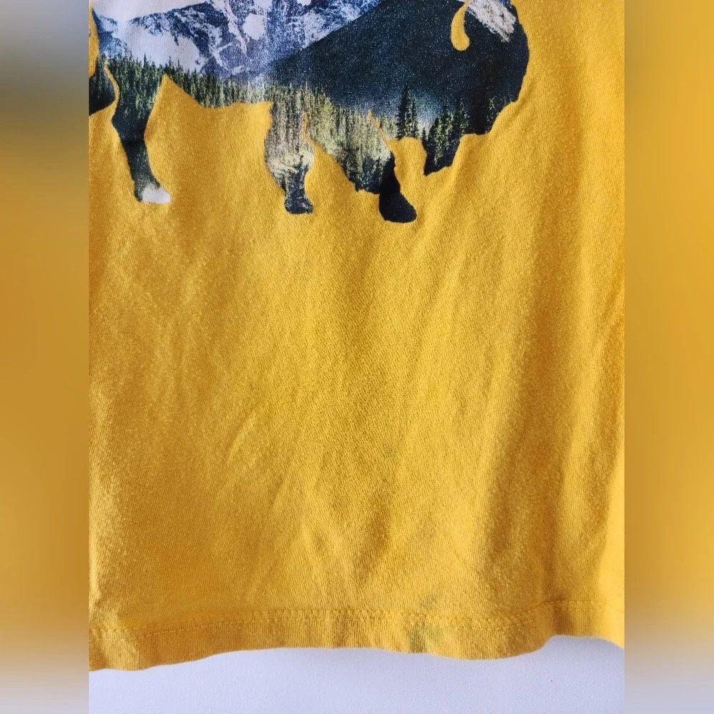 Kid's 3t Old Navy‎ Graphic T-Shirt Buffalo Landscape Print Long Sleeve Top Fall